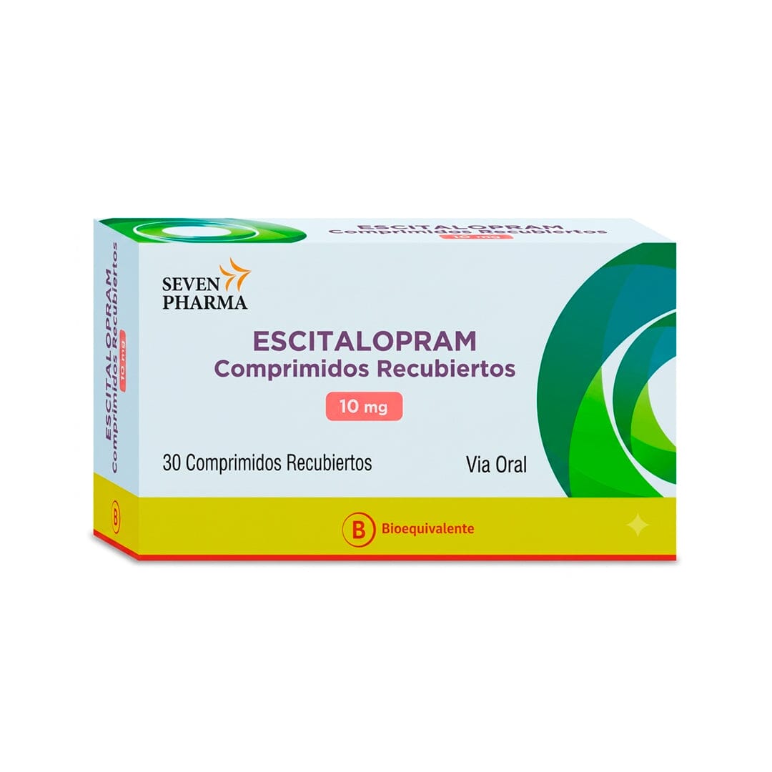 Escitalopram 10 mg x 30 comprimidos "Ley Cenabast" Farmex-Pluxee-Persistente